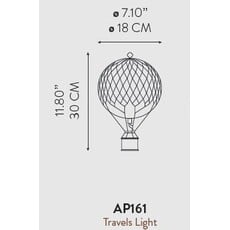 Travels Light Balloon Med Rainbow