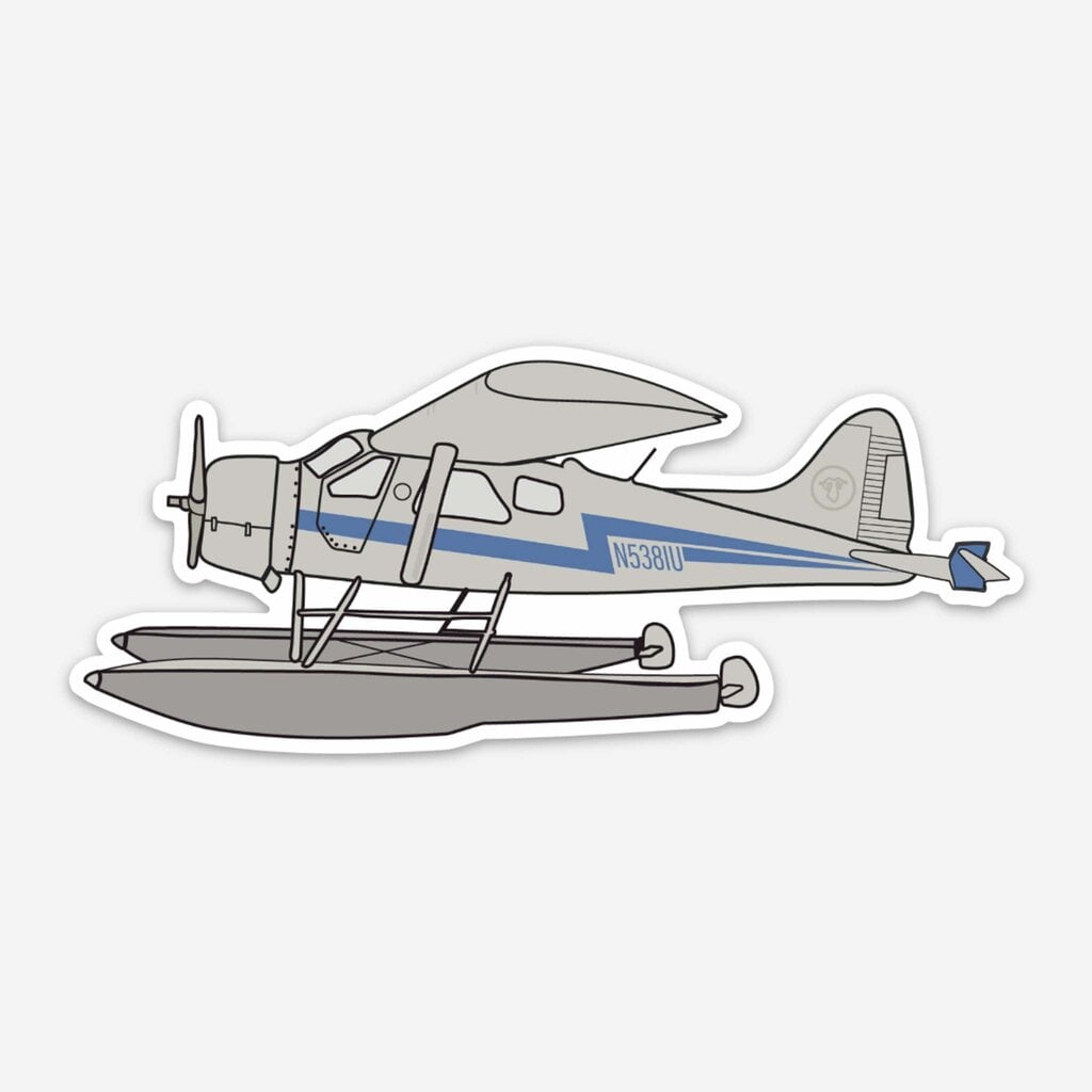 WH1CD- Alaskan Airplane Beaver Sticker