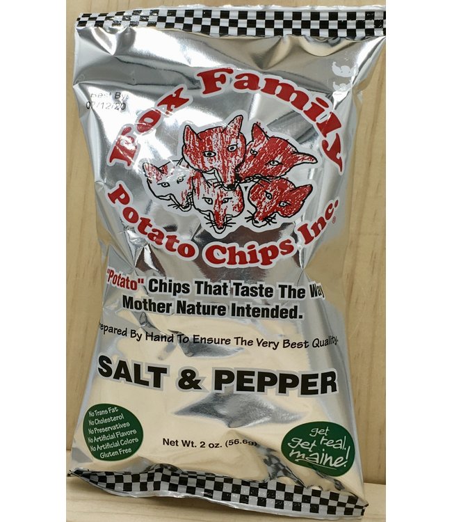 Fox Family Salt and Pepper Potato Chips 1.8oz bag