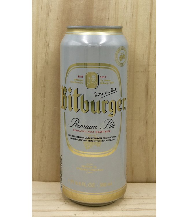 Bitburger Pilsner 16.9oz can 4pk