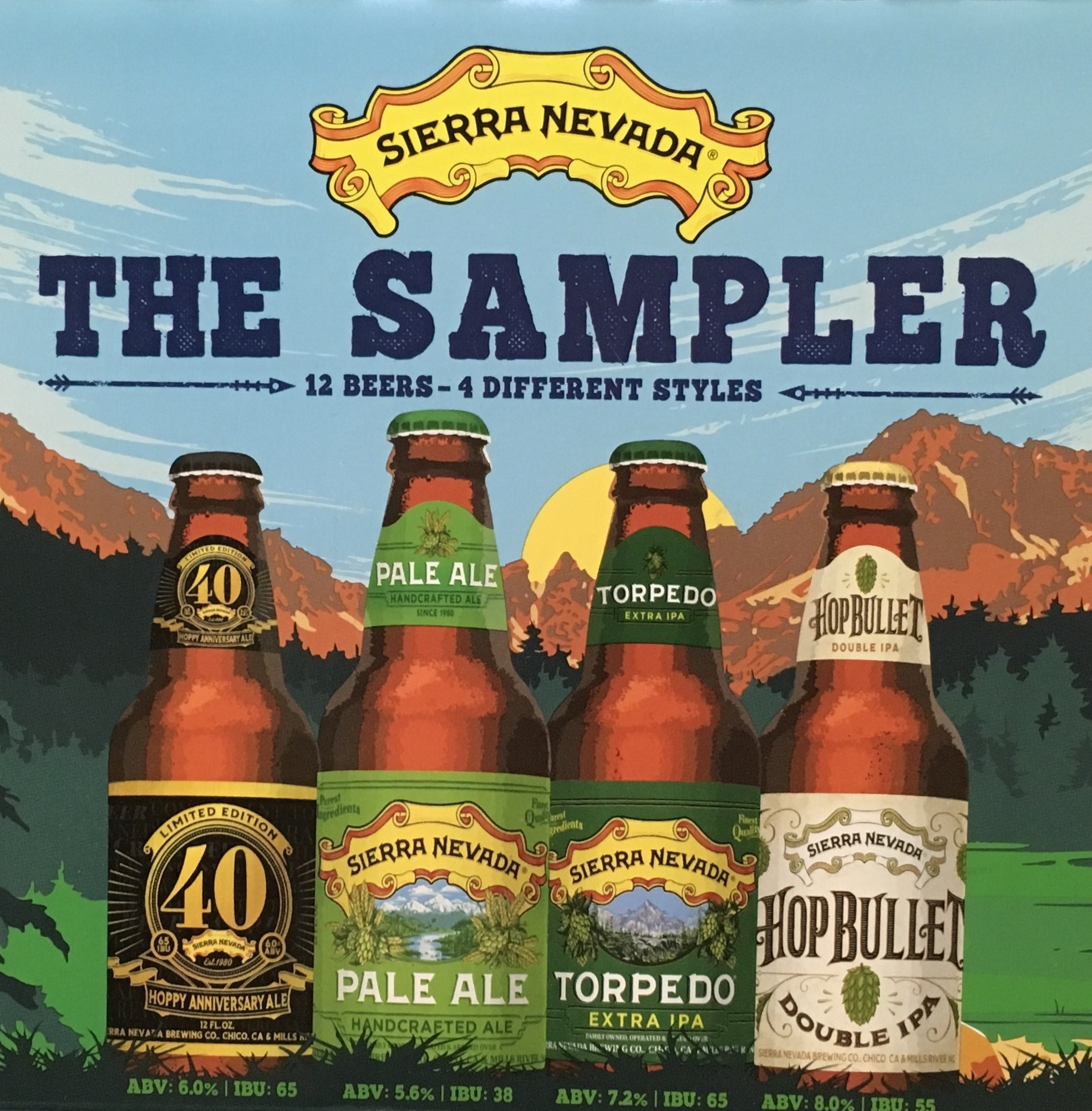Sierra Nevada The Sampler variety 12oz bottle 12pk - Campus Fine Wines