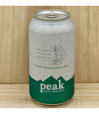 Peak Organic Fresh Cut dry-hopped Pilsner 12oz can 6pk