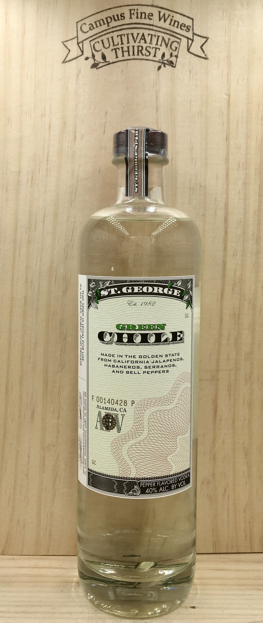St Green Chile Vodka 750ml Campus Fine Wines