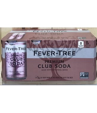Fever Tree Premium Club Soda 8pk 150ml cans