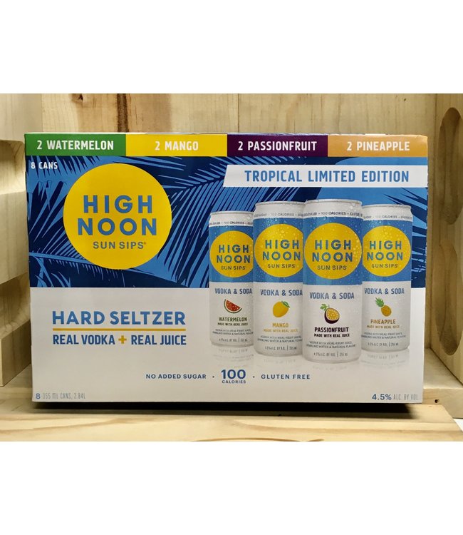 High Noon Tropical Hard Seltzer 12oz can variety 8pk