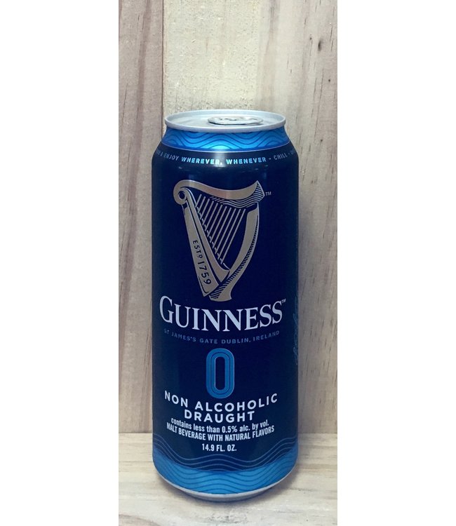 Guinness 0 Non-Alcoholic draught stout 14.9oz can 4pk
