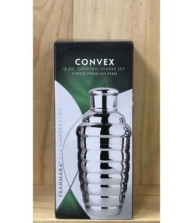 Cocktail Shaker 3-Piece Convex 18oz
