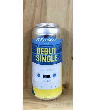 Moniker Debut Single cream ale 16oz can 4pk