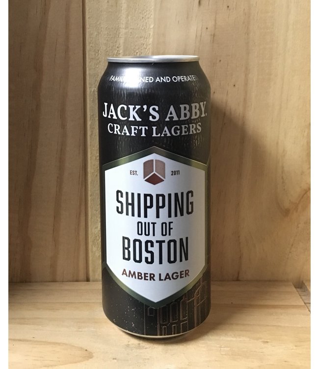 Jack's Abby Shipping out of Boston amber lager 16oz can 4pk