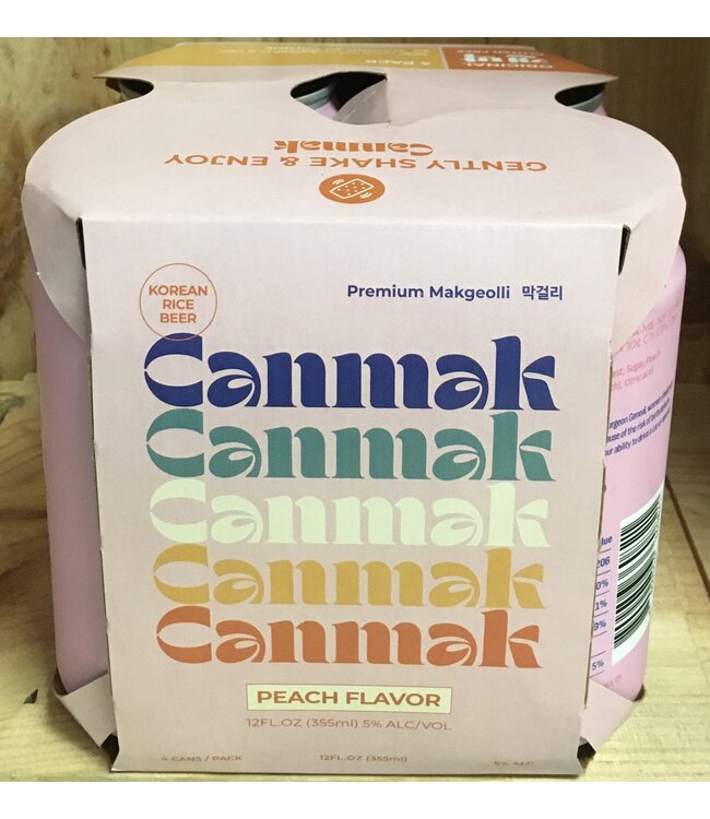 Canmak Peach Makgeolli 12oz can 4pk