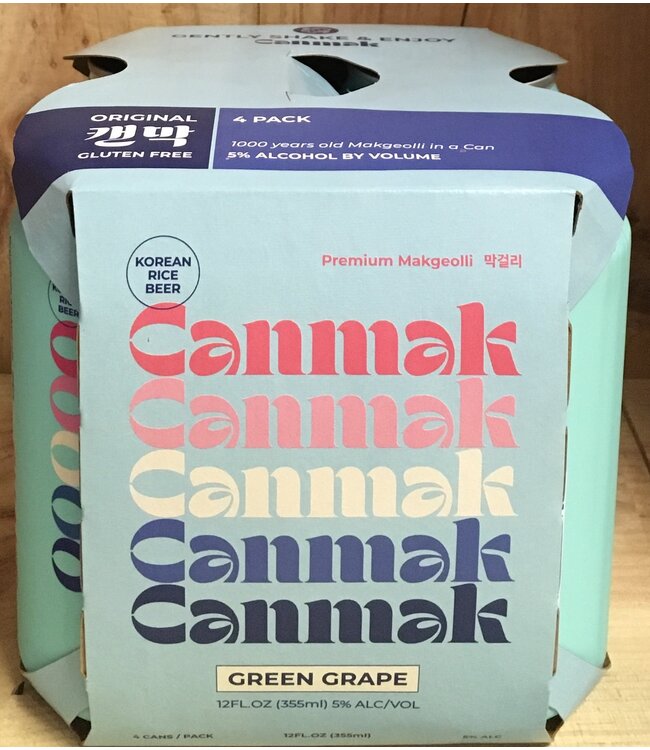 Canmak Green Grape Makgeolli 12oz can 4pk