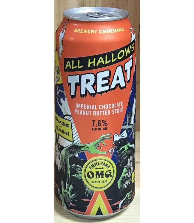 Ommegang All Hallows Treat Imperial  Chocolate Peanutbutter Stout 16oz can 4pk