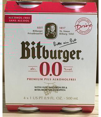 Bitburger Non-alchoholic 16oz can 4pk