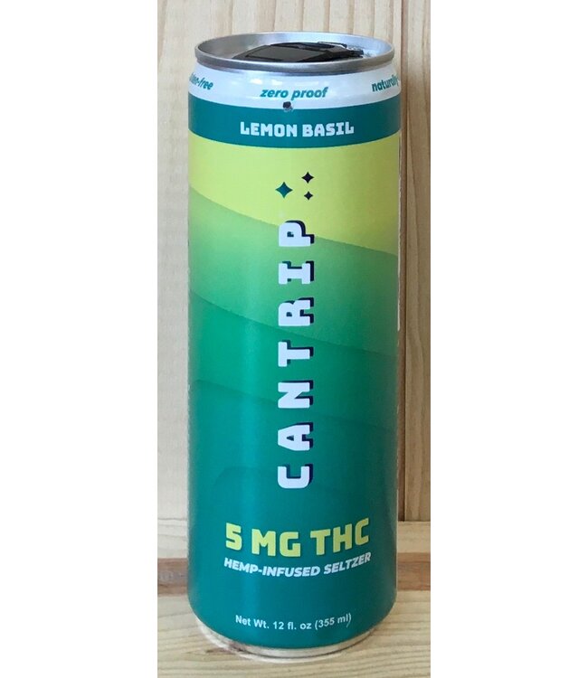 Cantrip 5mg THC Lemon Basil Seltzer 12oz can 4pk