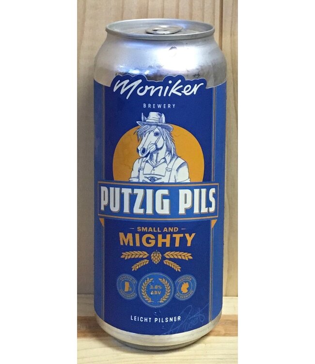 Moniker Putzig Pils 16oz can 4pk