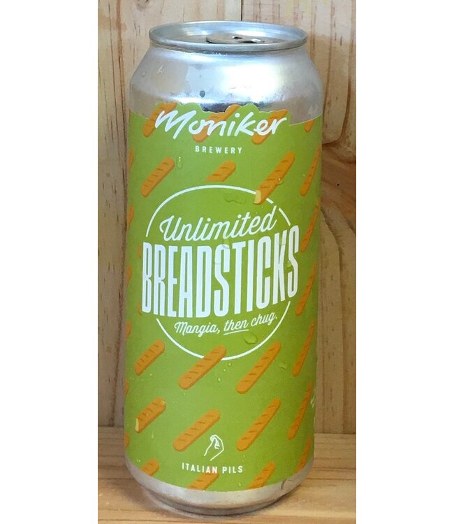 Moniker Unlimited Breadsticks Italian-style Pilsner 16oz can 4pk