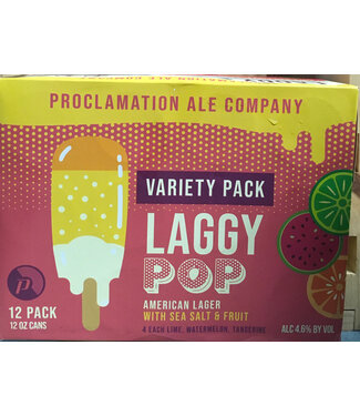 Proclamation Laggy Pop lager w/sea salt and fruit 12oz can Variety 12pk