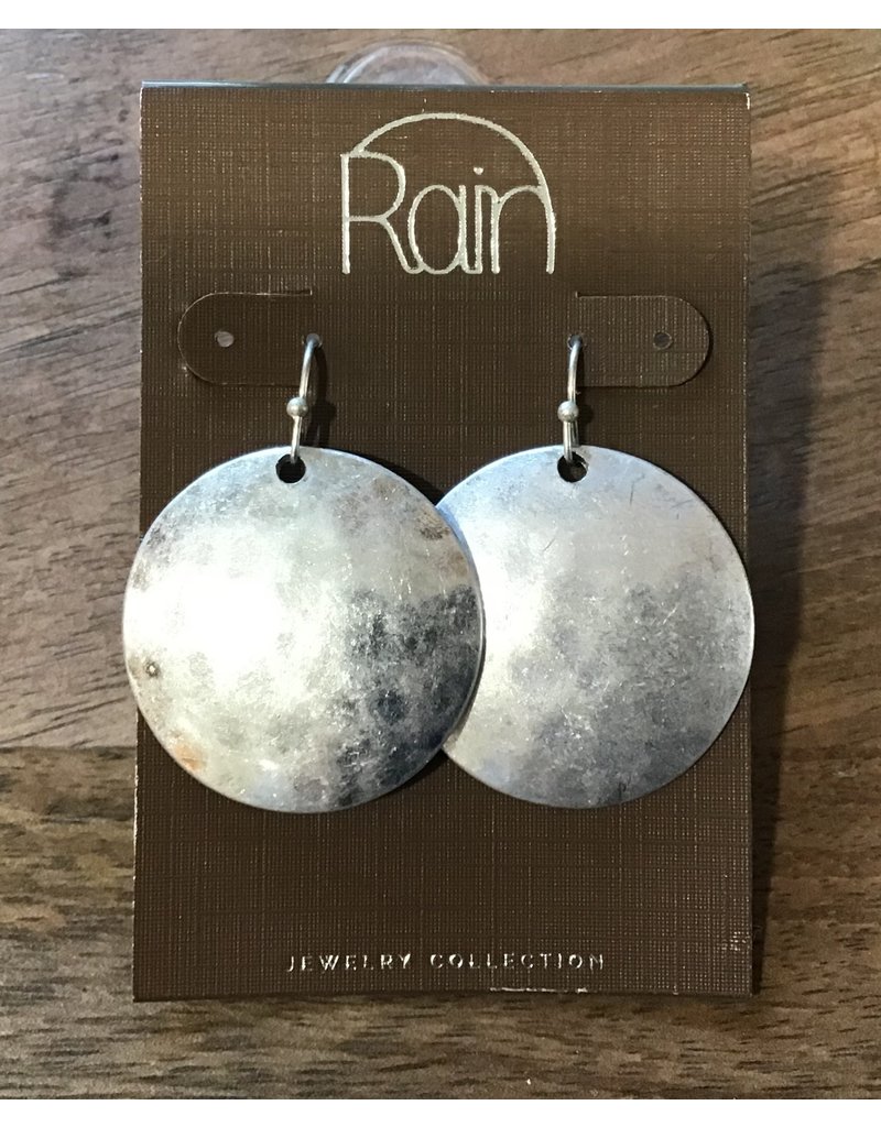 Silver Domed Circle Earring E1806S