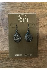 Hematite Crystal Teardrop Earring E 1963H