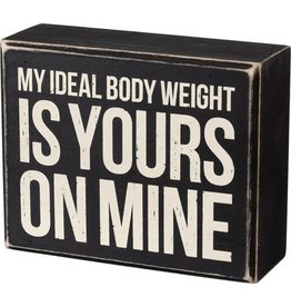 Ideal body weight box sign 105470