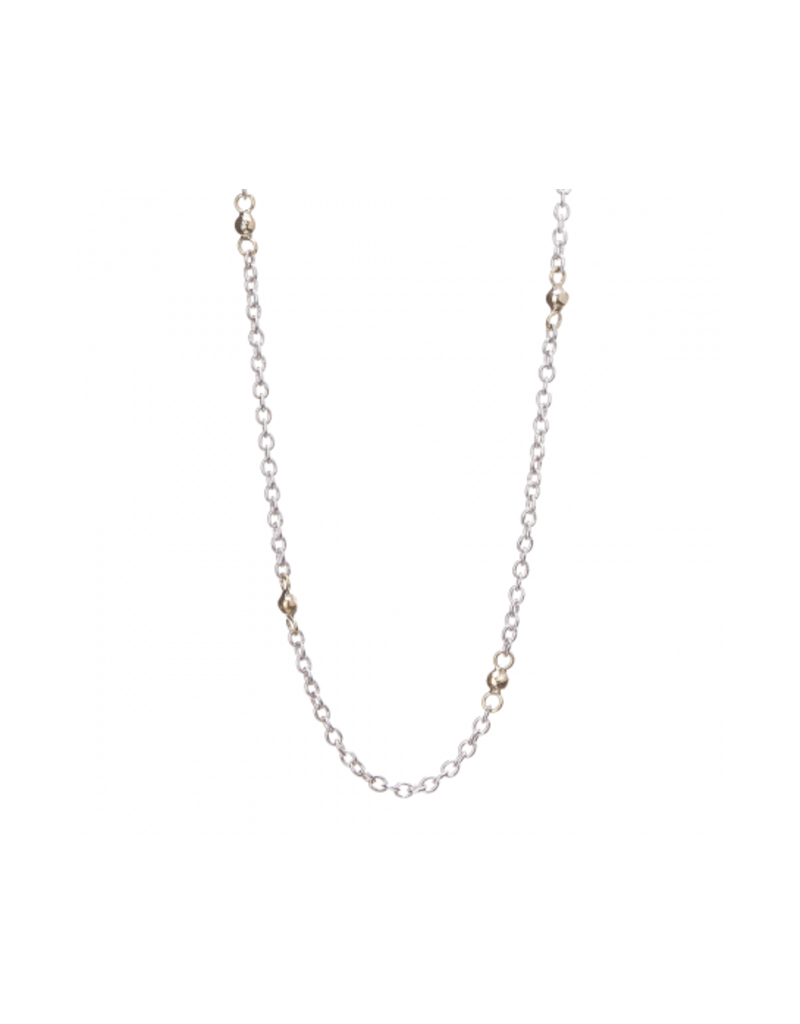 WAXING POETIC Thin Cable With Beads Chain 18”
