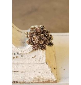 Shimmer Pine Cone Half Sphere 7” XY5388