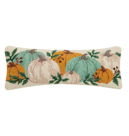 Pumpkin festival hooked pillow