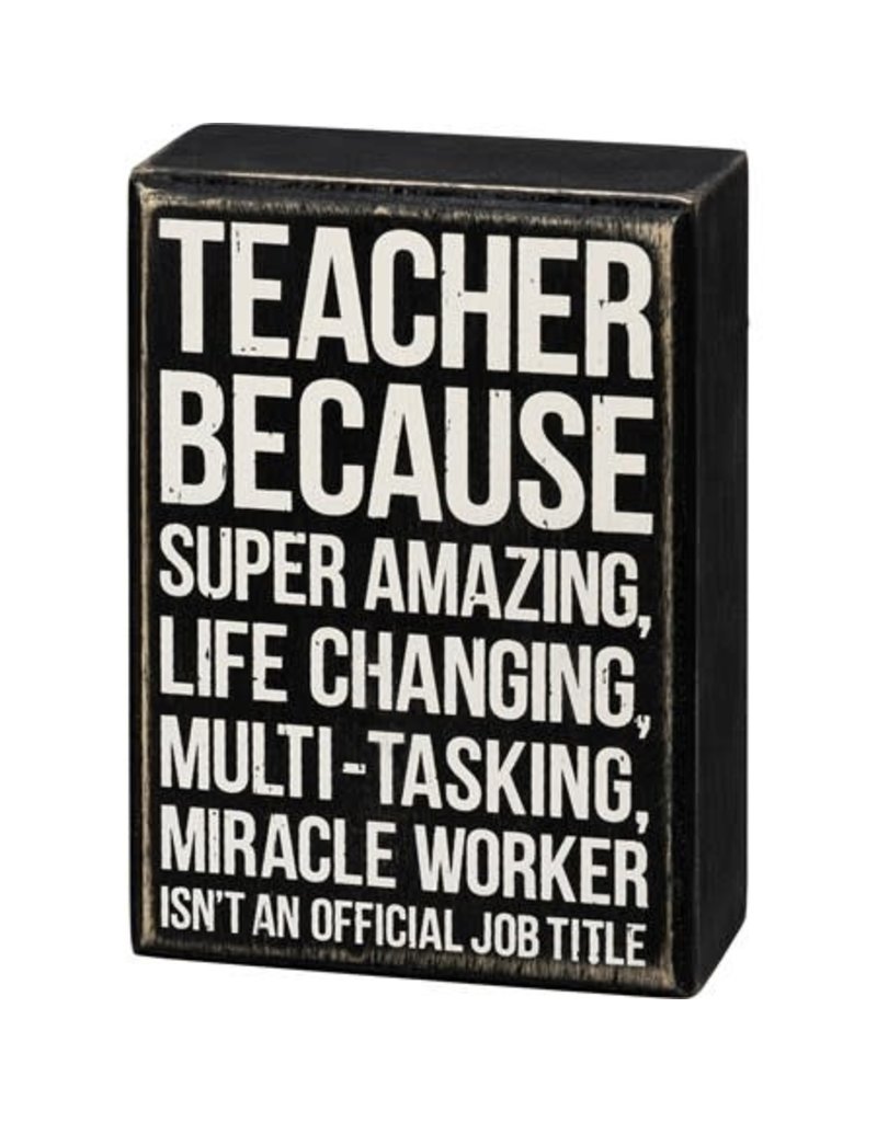 Box Sign - Teacher 107483
