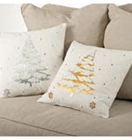 Embroidered & Gold Foil Pillow 20” Sq - 9281.GL20S