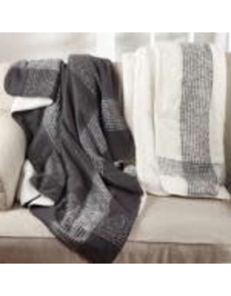 Faux Mohair Sherpa Throw Grey - TH120.GY5060