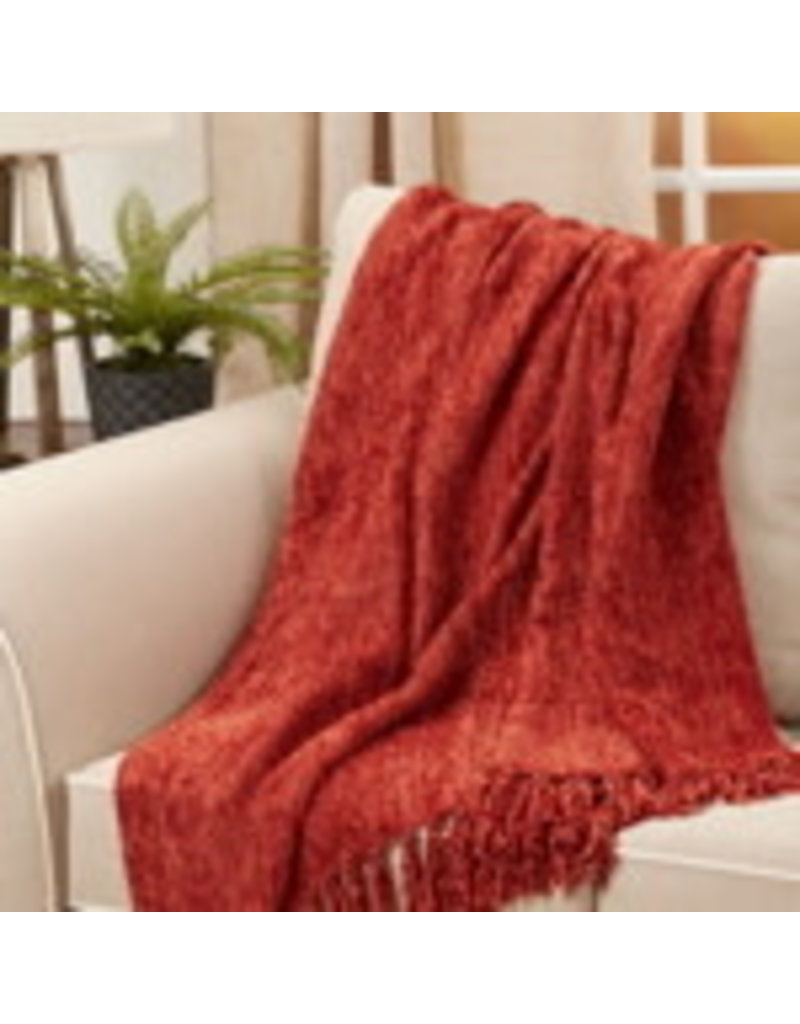 Chenille Throw Rust 50”x 60” - TH111.RU5060