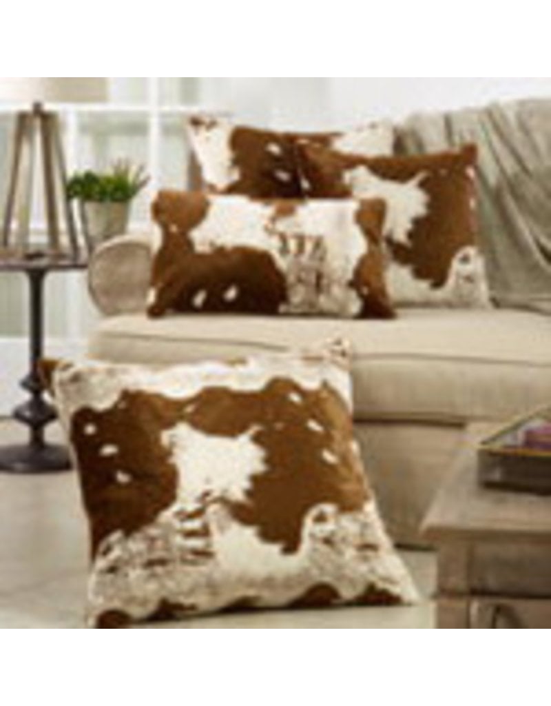 Faux Fur Cow Hide Pillow 14”x22” - 471.BR1422B