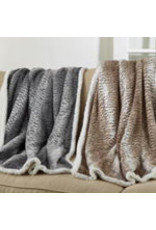 Faux Fur Sherpa Throw Grey 50” x 60” - TH640.GY5060