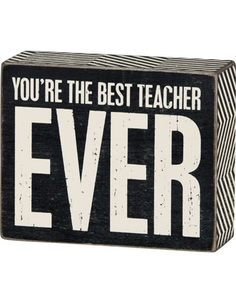none Box Sign - Best Teacher 23608