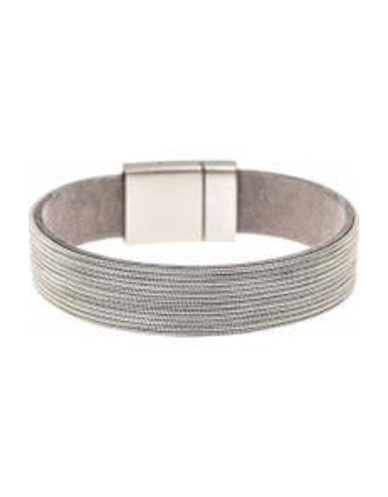 Silver Chain Band Magnetic Bracelet MB180