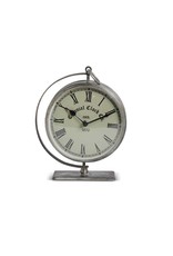 Brushed metal desk clock15761