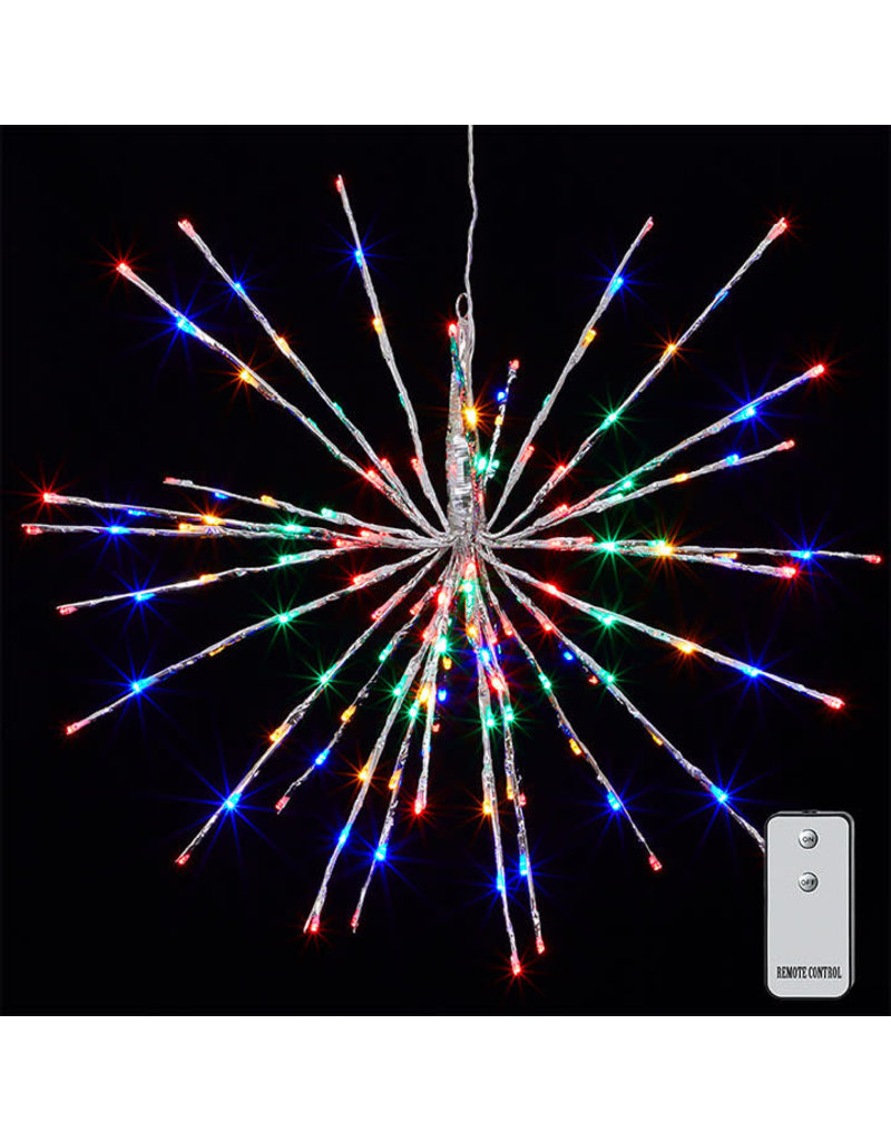 23 silver starburst with 150 multi color lights & remote 3937018