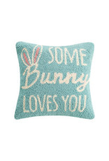 Some bunny loves you hooked pillow 12"