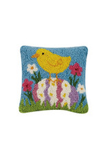 Easter chick hooked pillow 8x8 30tg491c08sq