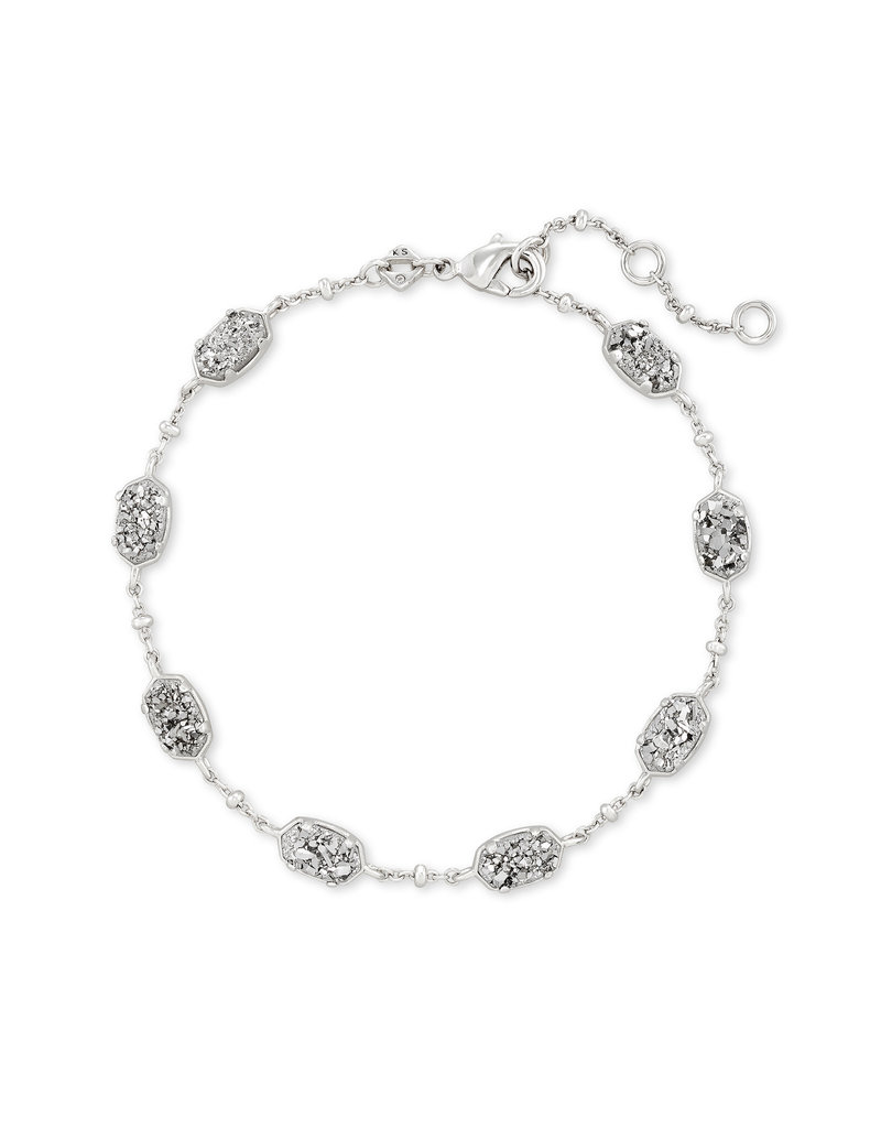 KENDRA SCOTT Emilie link bracelet rhod platinum drusy4217718153