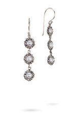 WAXING POETIC Moon Daisy Drop Earrings-Sterling Silver & Swarovski Pearls MNDD-11-SS