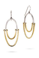 WAXING POETIC Sister Hoop Earrings-Sterling Silver & Brass SIS-11-MS