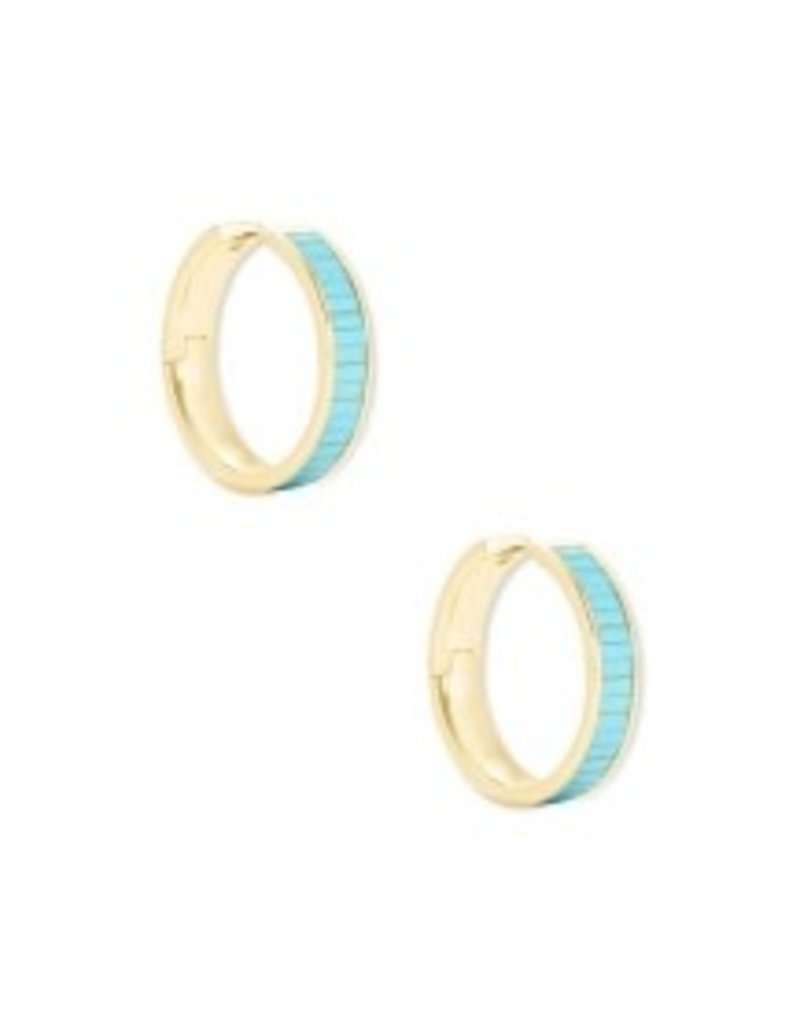 KENDRA SCOTT Jack hoop gold turquoise earrings 4217718250