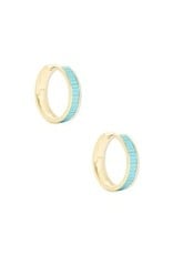 KENDRA SCOTT Jack huggie gold turquoise earrings 4217718247