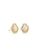 KENDRA SCOTT Tessa small stud earrings gold wite 4217718211