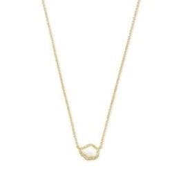 KENDRA SCOTT Tessa small sort pendant necklace  gold white mussel 842177182215