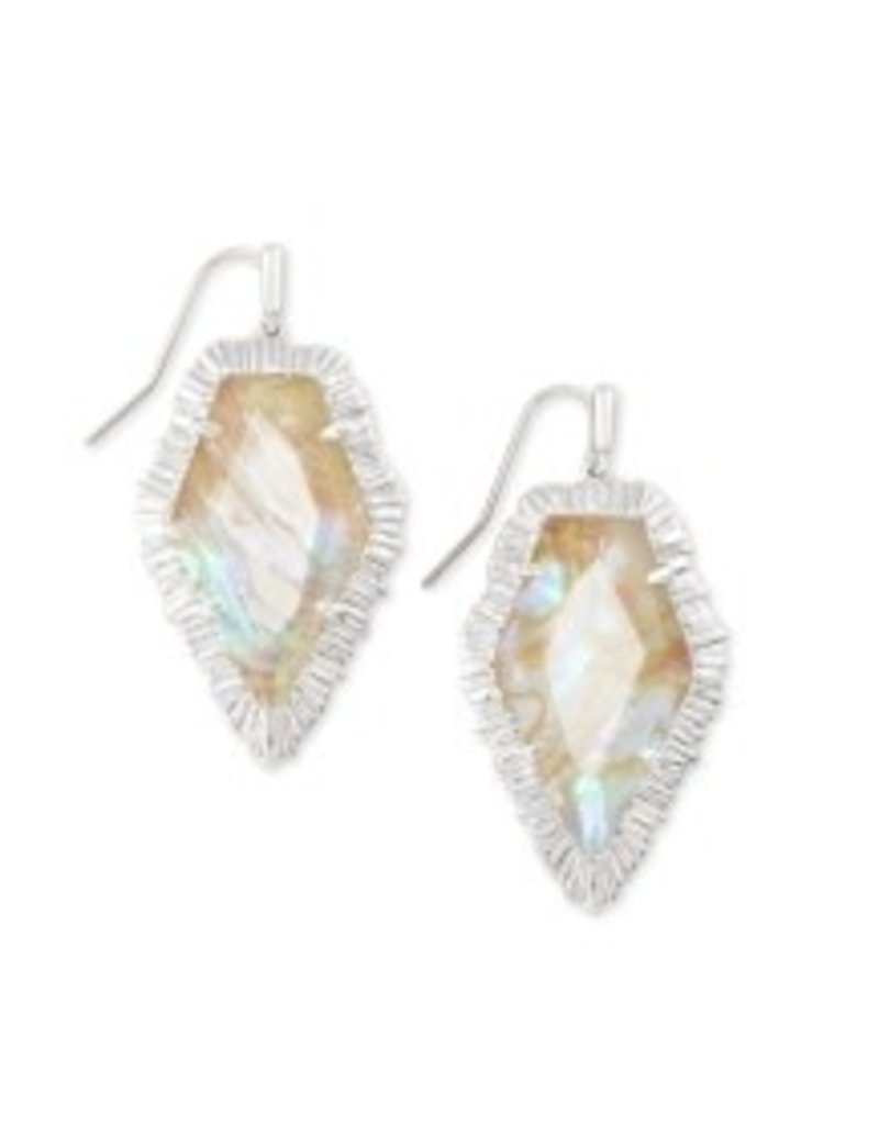 KENDRA SCOTT Tessa drop earring rhod iridescent alabaster 842177182208