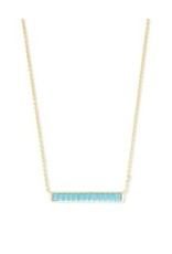 KENDRA SCOTT Jack short pendant gold turquoise 4217718253