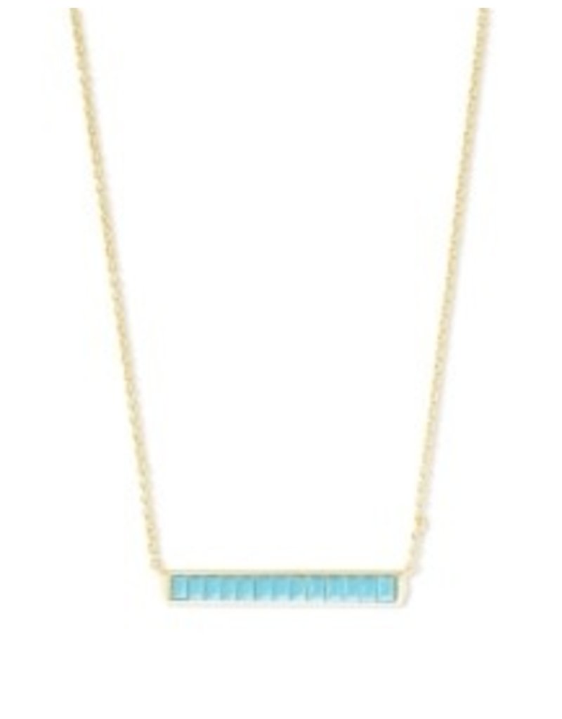 KENDRA SCOTT Jack short pendant gold turquoise 4217718253