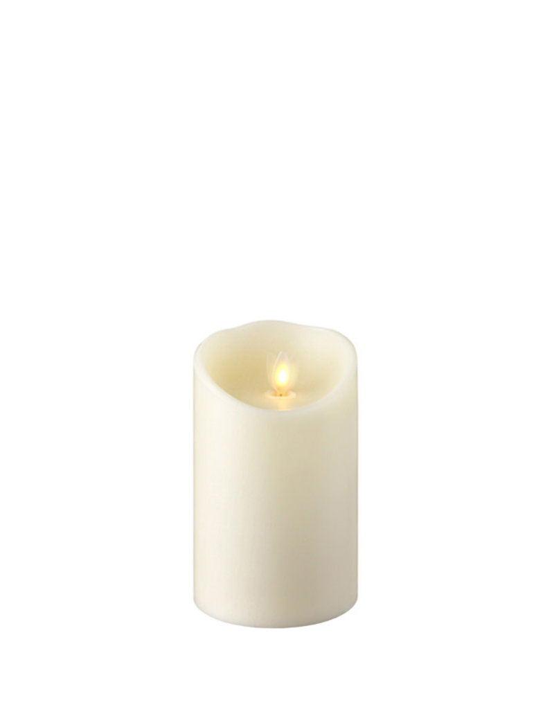 Pillar flameless moving flame Candle Ivory 3.5”x7.5” 14398